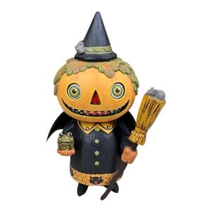 Greg Guedel for Bethany Lowe Party Pumpkin Head Witch Halloween Figure **Read